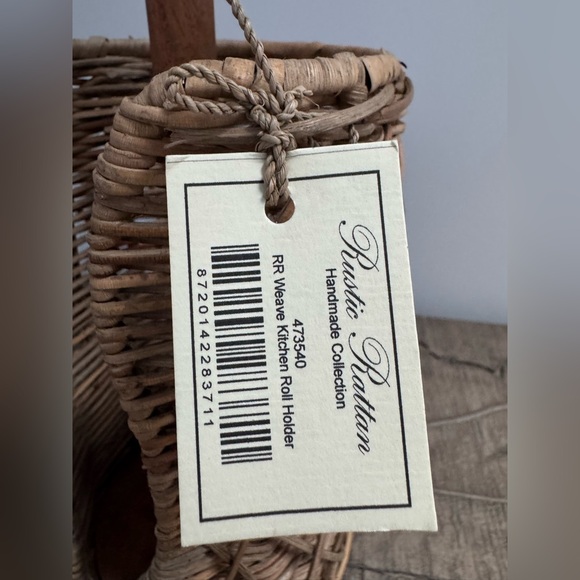 Rustic Rattan Kitchen Roll Holder - Picture 6 of 10